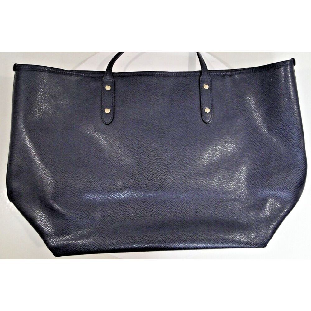 COACH Dark Blue Leather Shoulder Tote Bag‎ - Picture 2 of 4